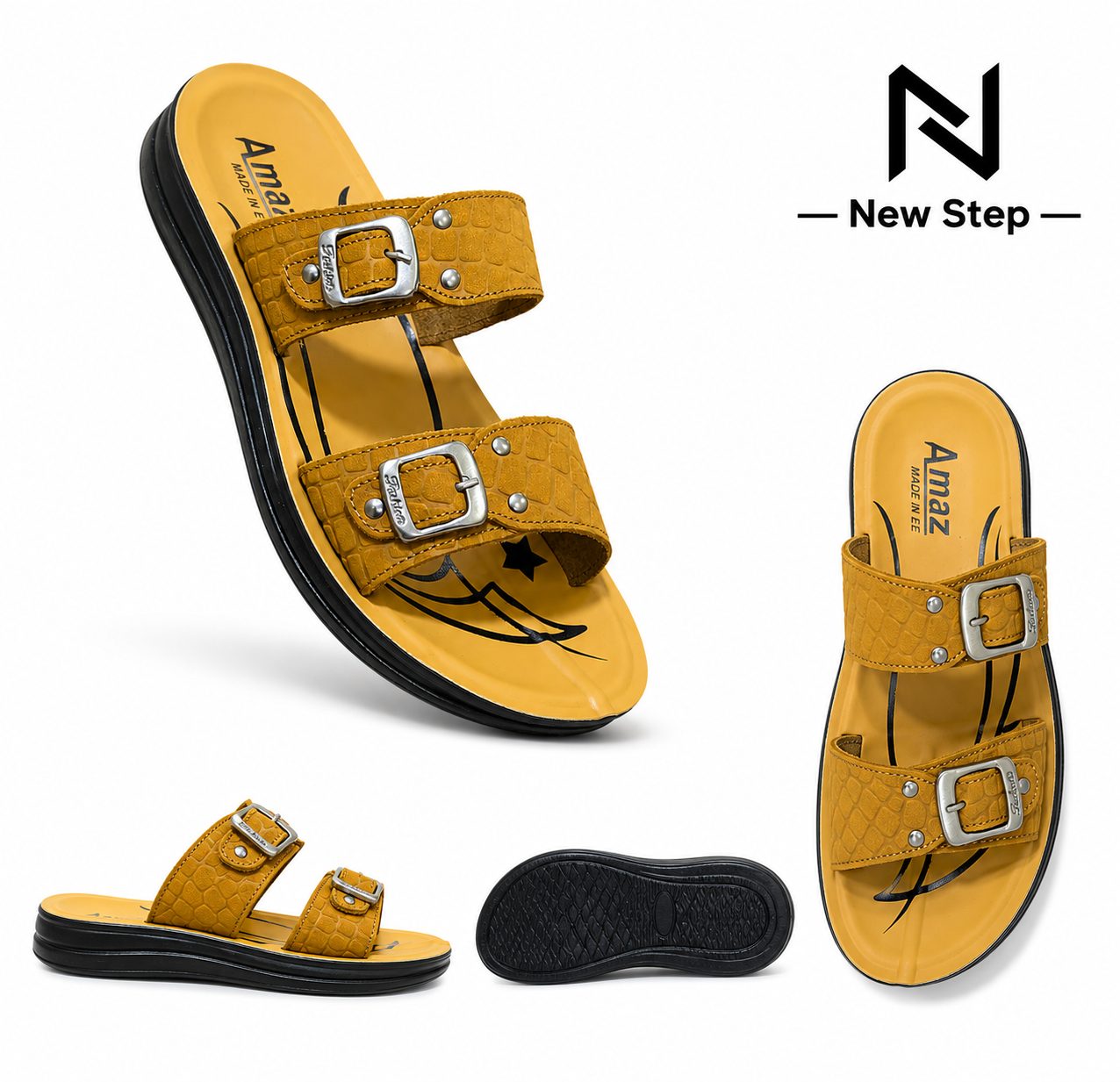 سليبر رجالي جلد طبيعي مريح - New Step