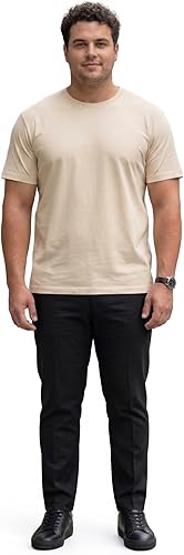 تيشرت بيزك قطن سادة رجالي مقاسات خاصة كبيرة | مريح وعصري أساسي لكل يوم مقاسات 4XL - 5XL - 6XL