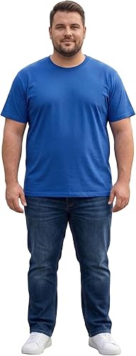 تيشرت بيزك قطن سادة رجالي مقاسات خاصة كبيرة | مريح وعصري أساسي لكل يوم مقاسات 4XL - 5XL - 6XL